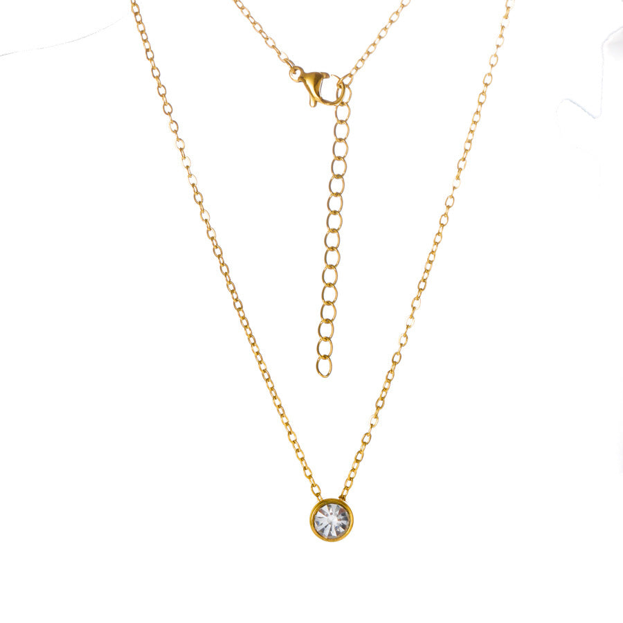 Personalised birthstone necklace real gold plated