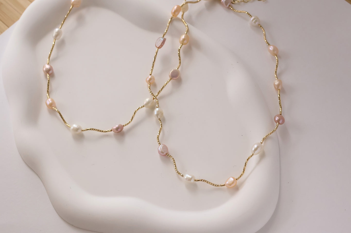 Aurelie natural pearl necklace