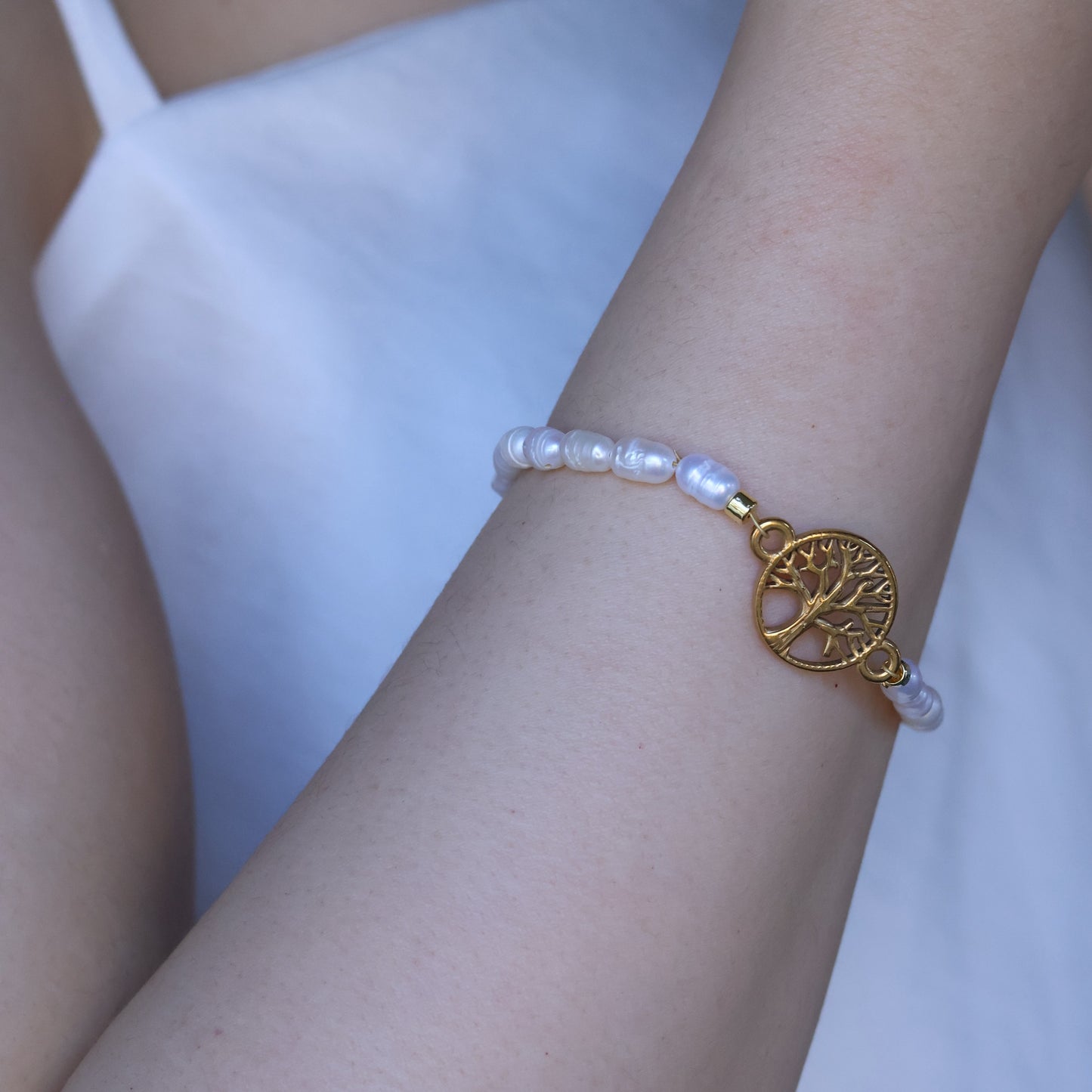 Tree of Life Pearl Bracelet