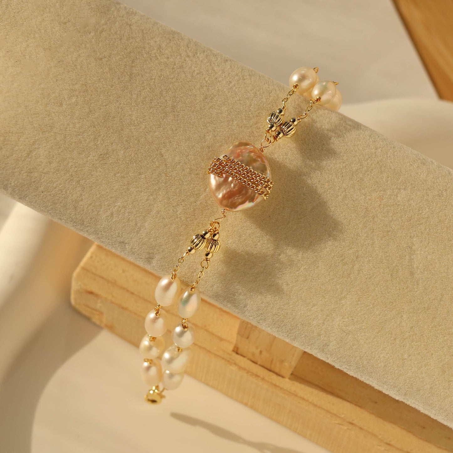 Long story natural baroque pearl necklace handmade