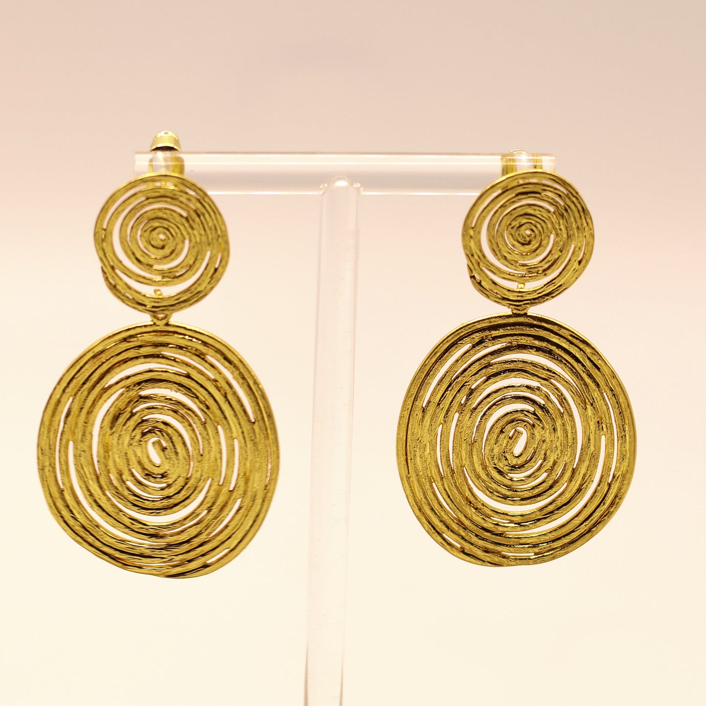 Carmen gold plated statement earrings