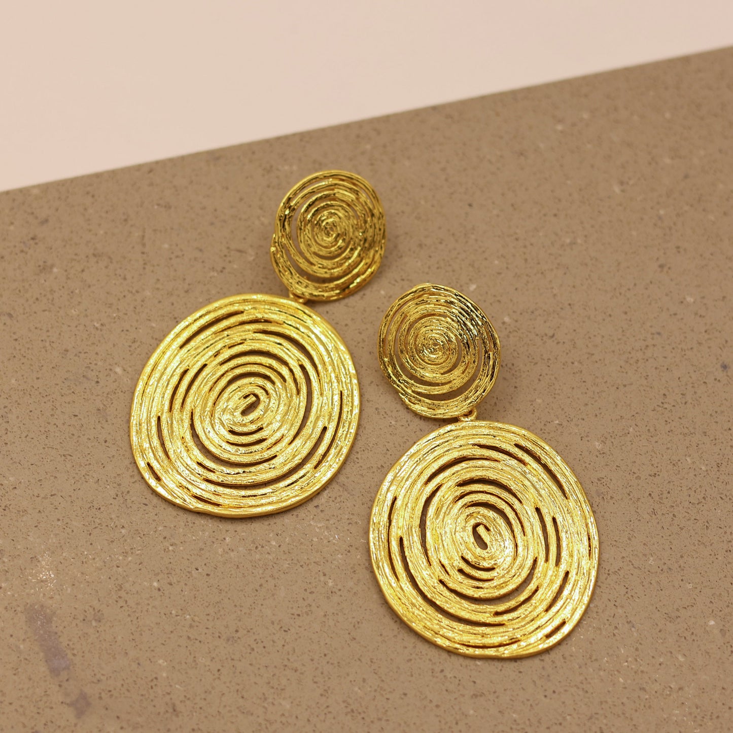 Carmen gold plated statement earrings