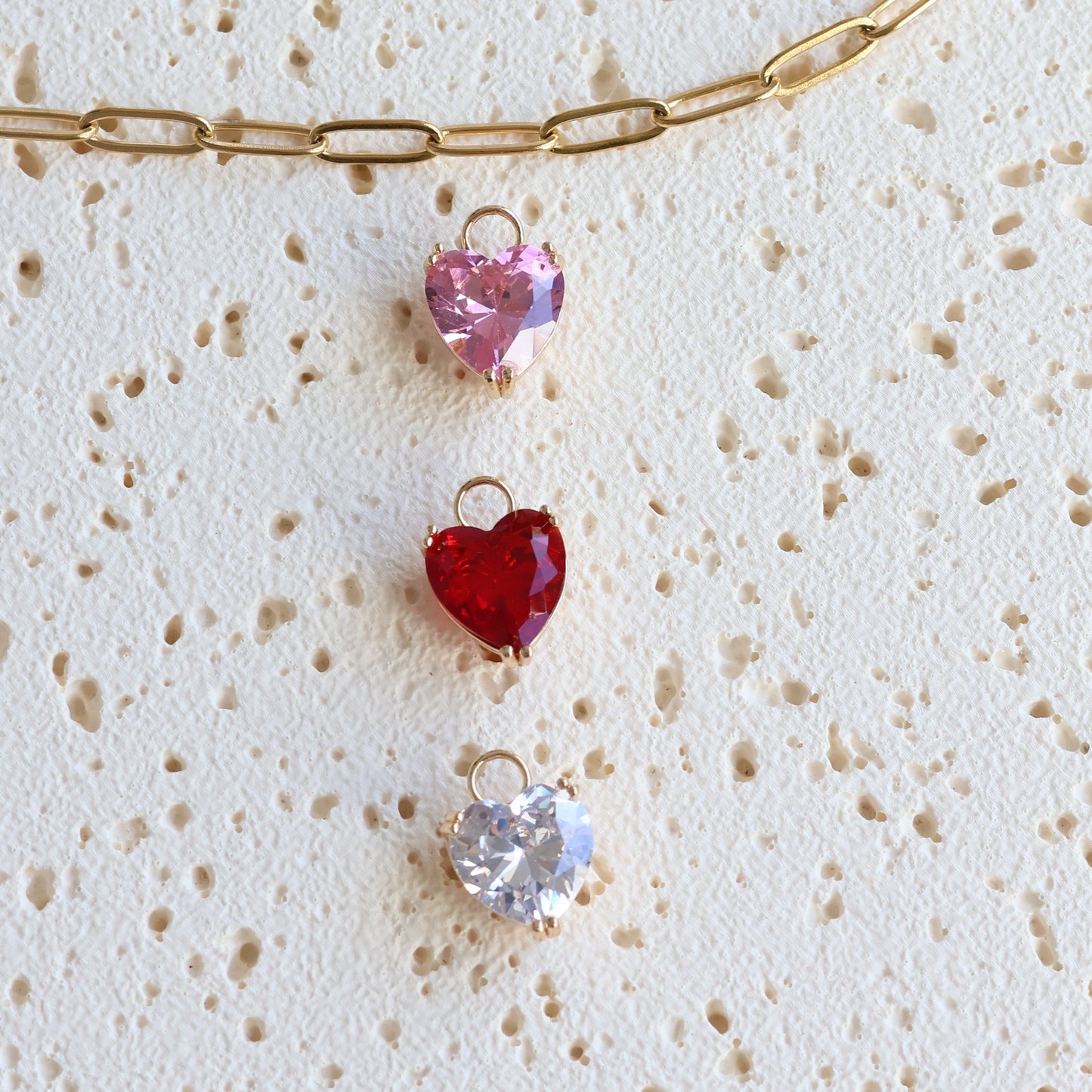 Rhinestones heart charm