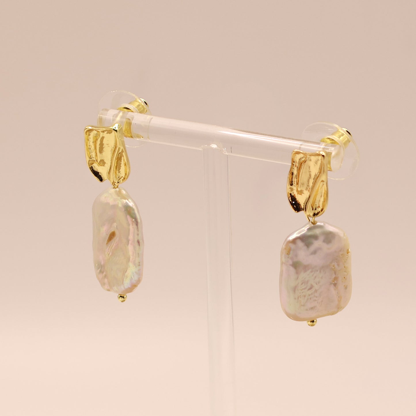 Alba baroque pearl earrings handmade