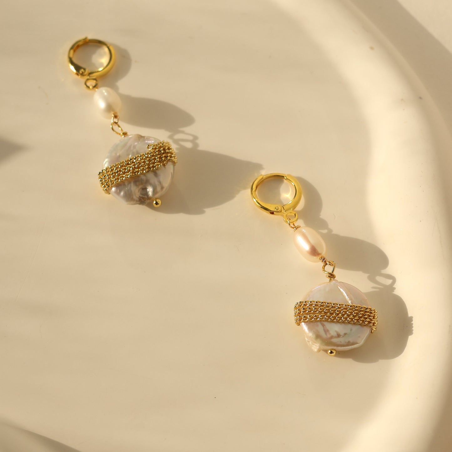 Long story natural baroque pearl necklace handmade