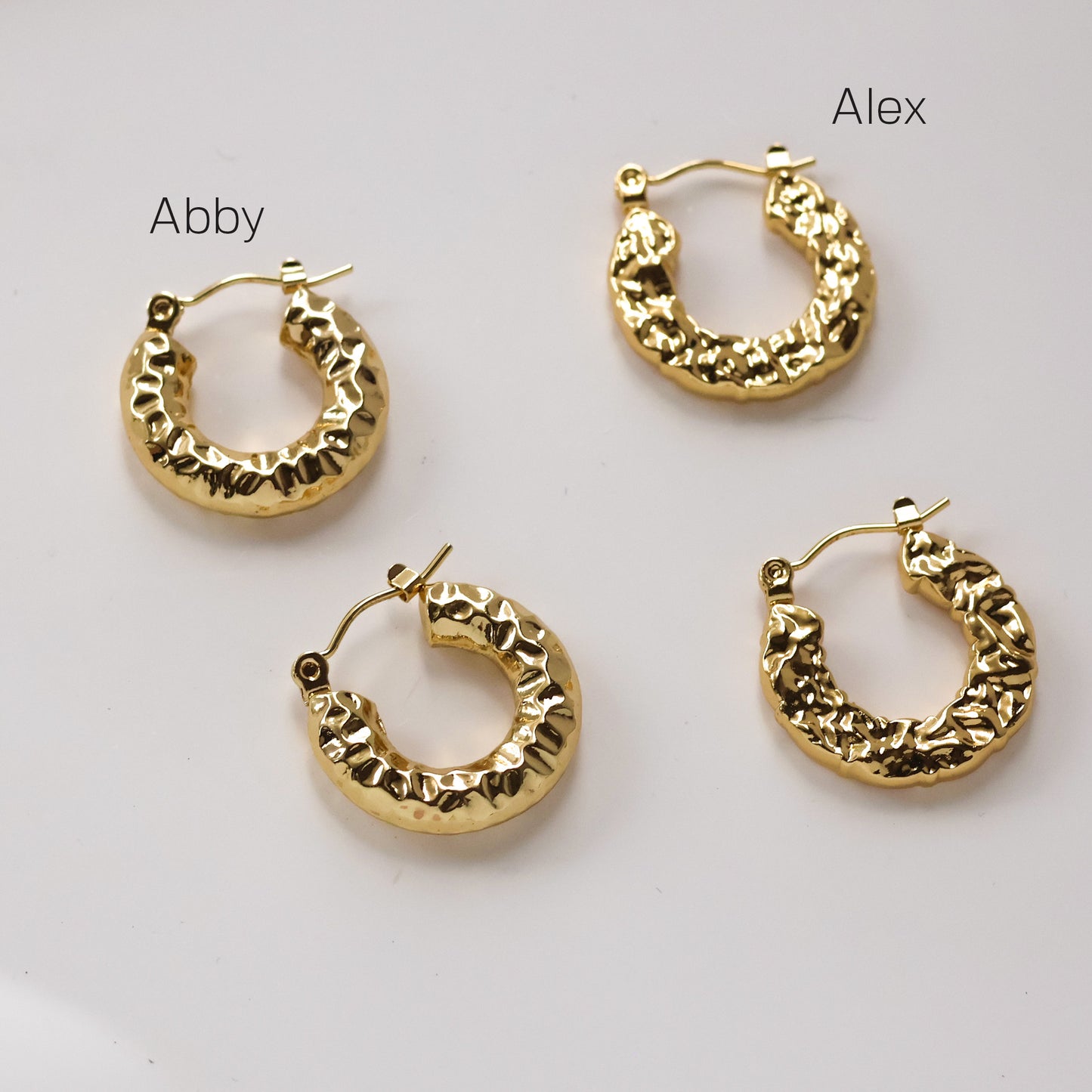 Gold plated huggies assorted