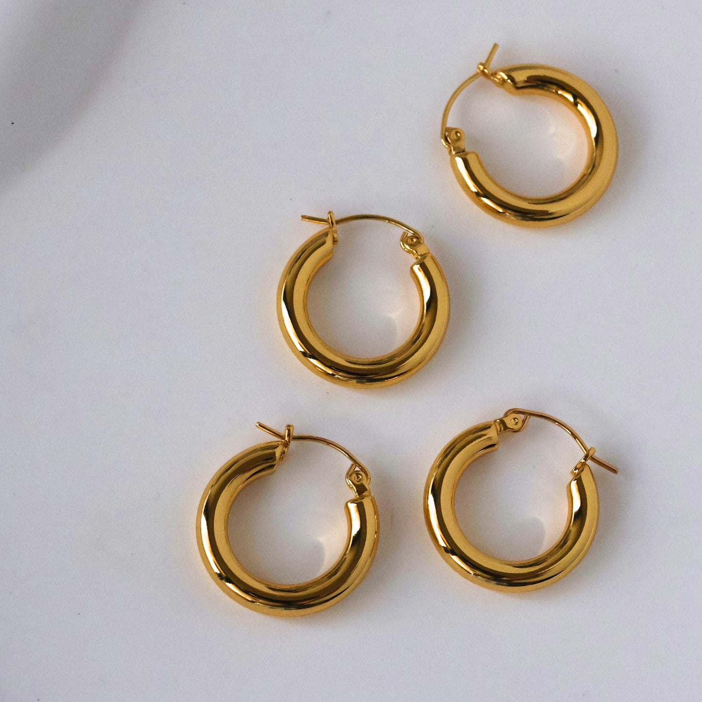 Kaylee gold plated hoop earrings