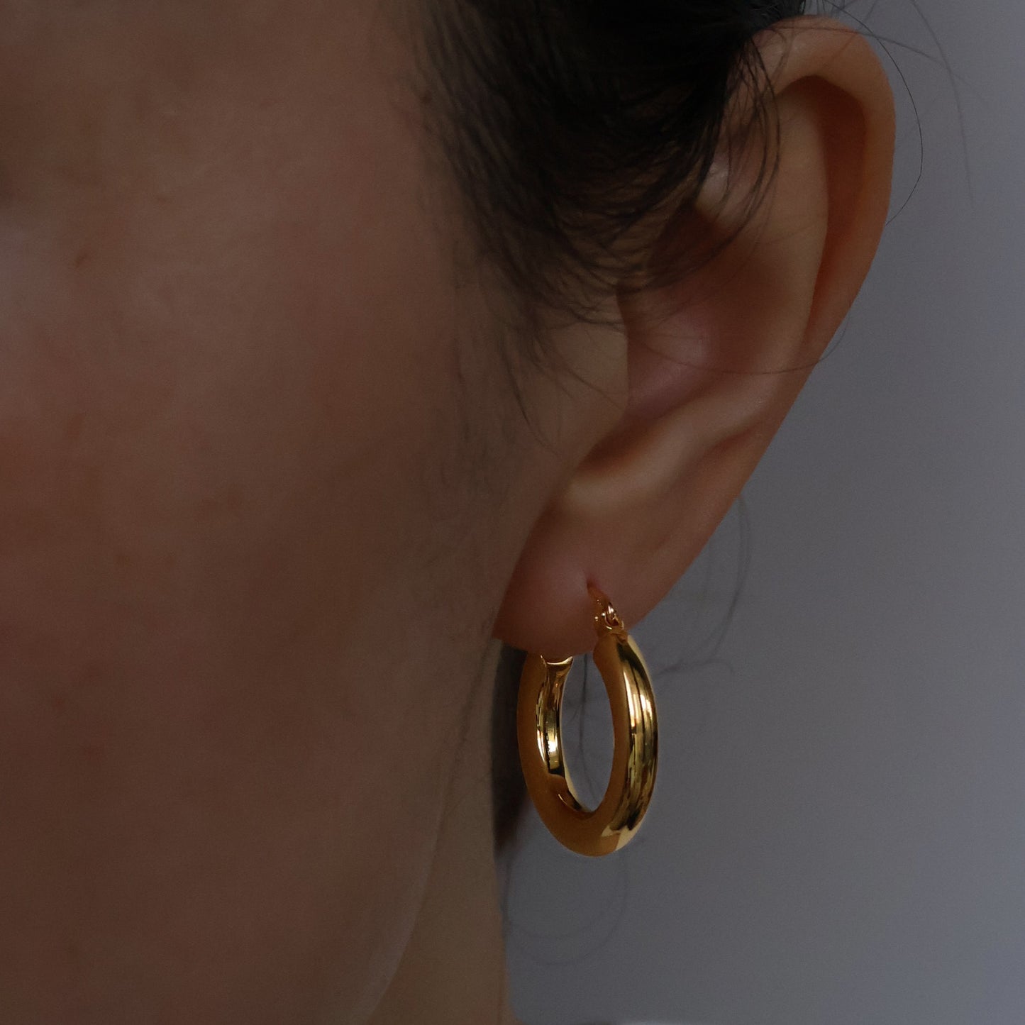 Kaylee gold plated hoop earrings