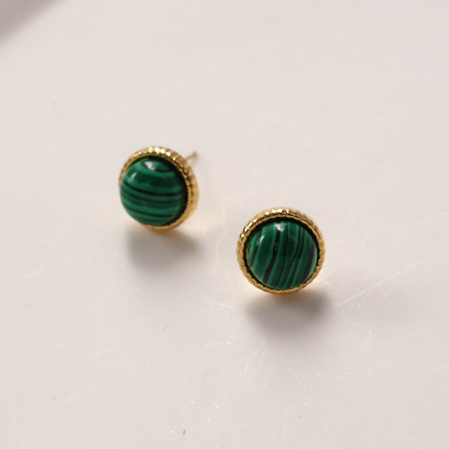 Natural stone stud earrings Malachite , Turquoise,  Lapis Lazuli