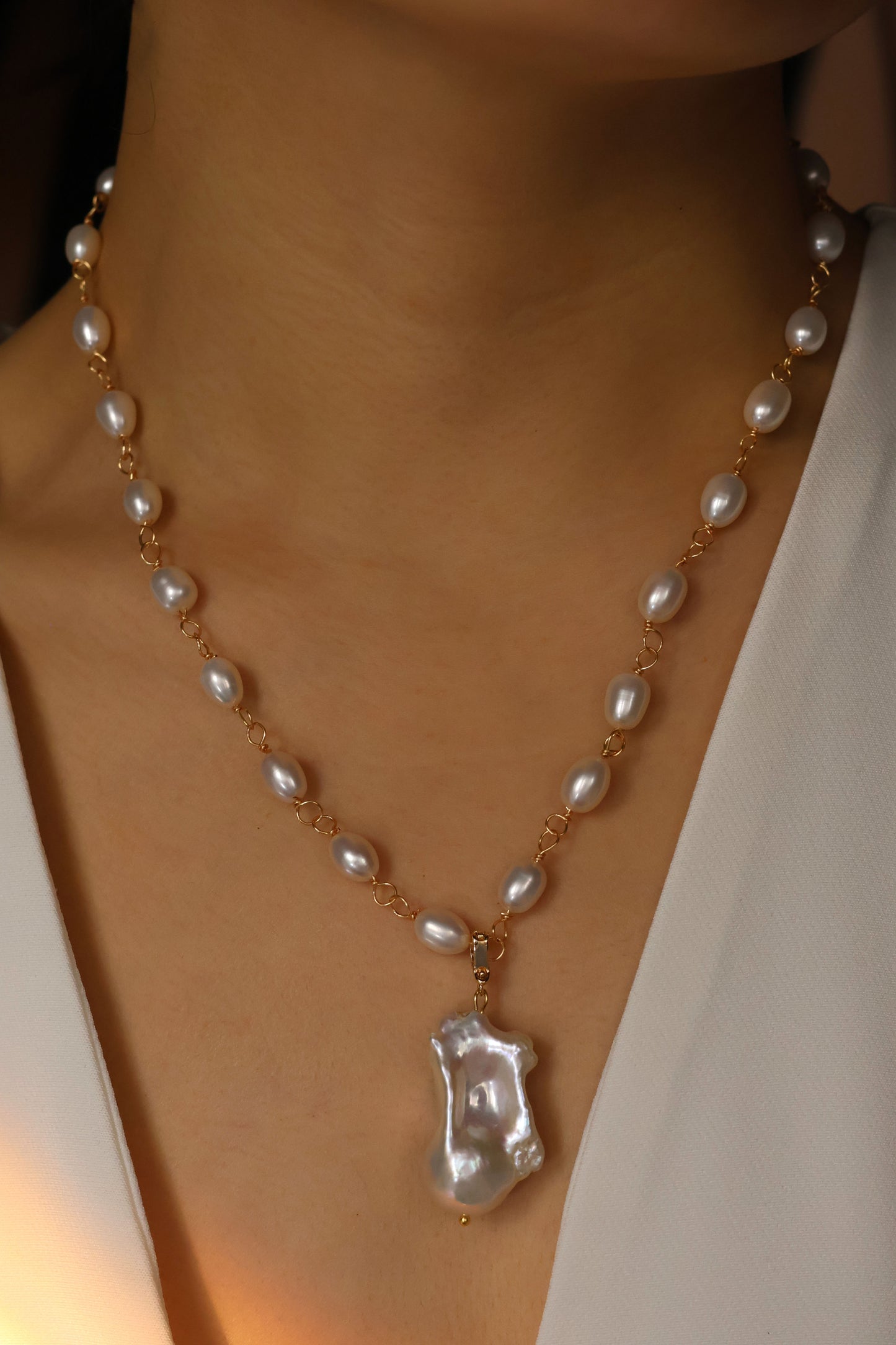 Mira Bridal Pearl Necklace