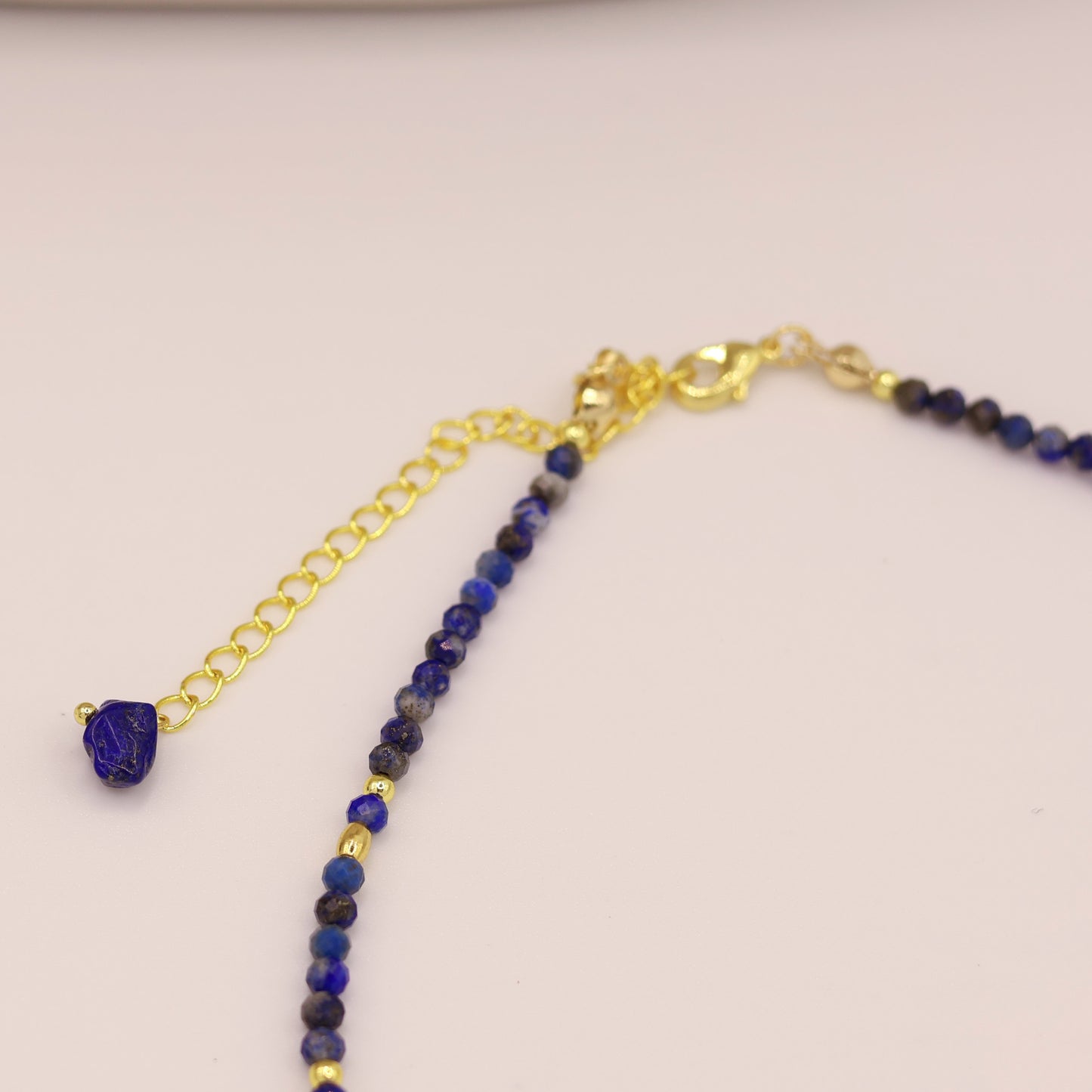 Azure Whisper Necklace with lazurite and pearls