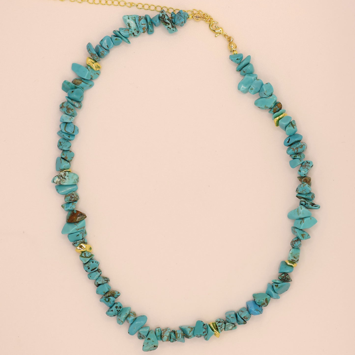 Callista Turquoise stone chip necklace handmade