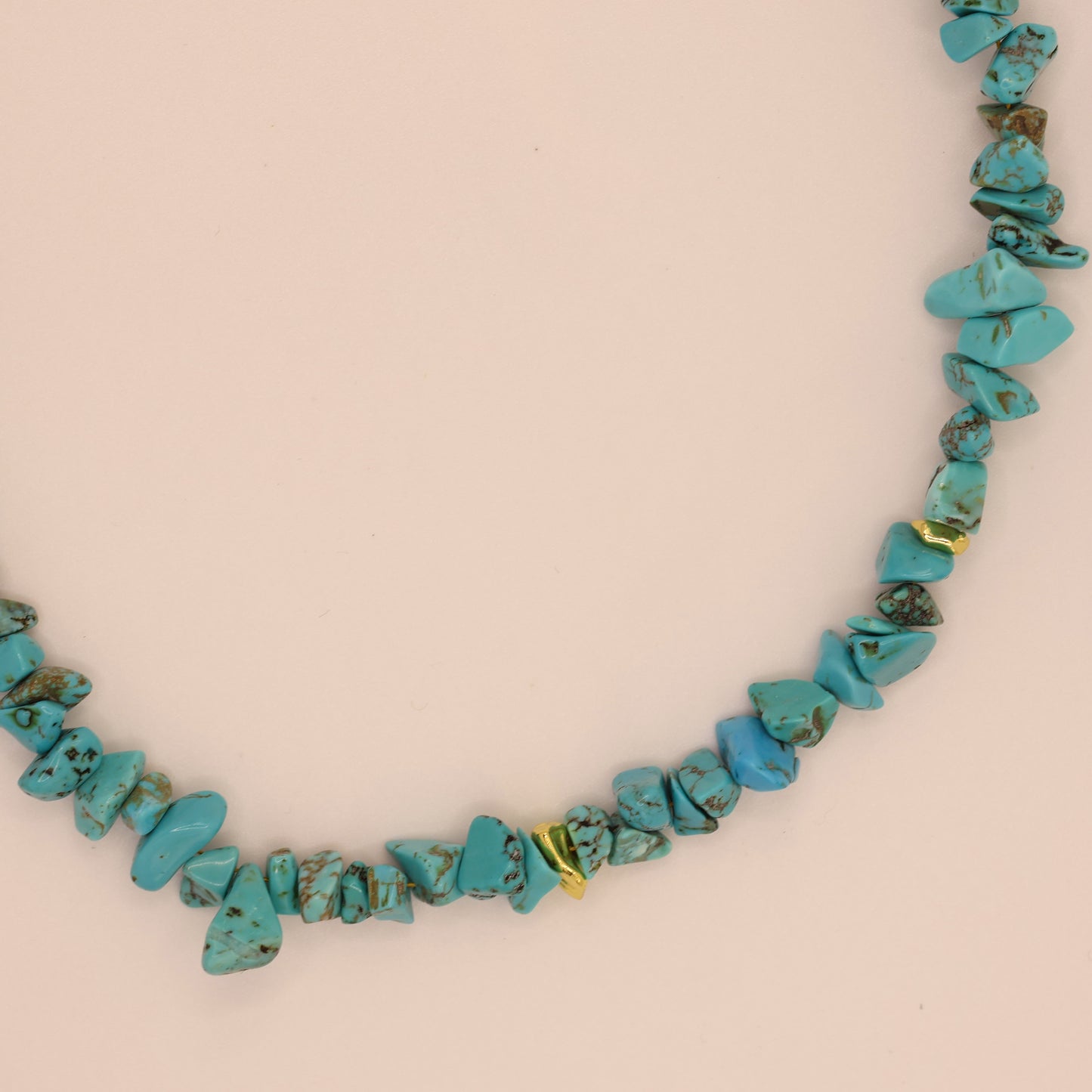 Callista Turquoise stone chip necklace handmade
