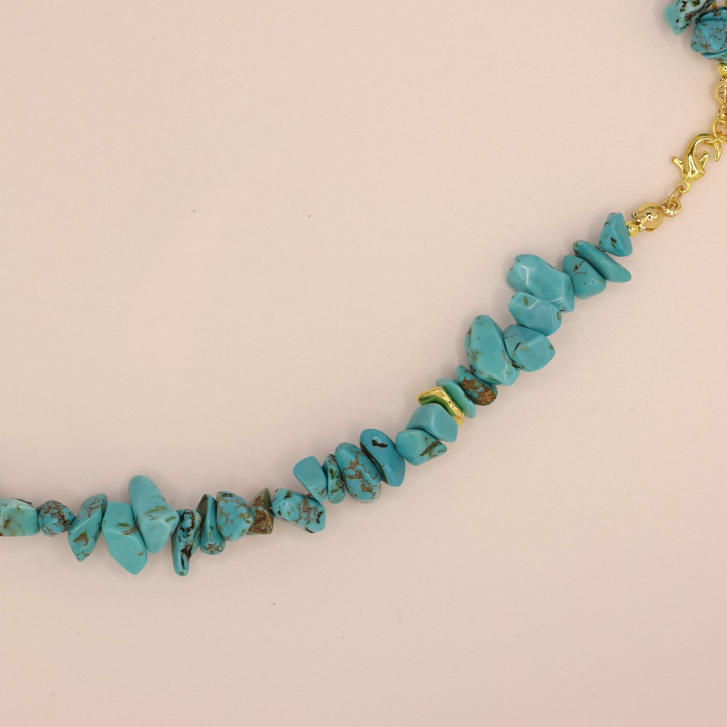 Callista Turquoise stone chip necklace handmade