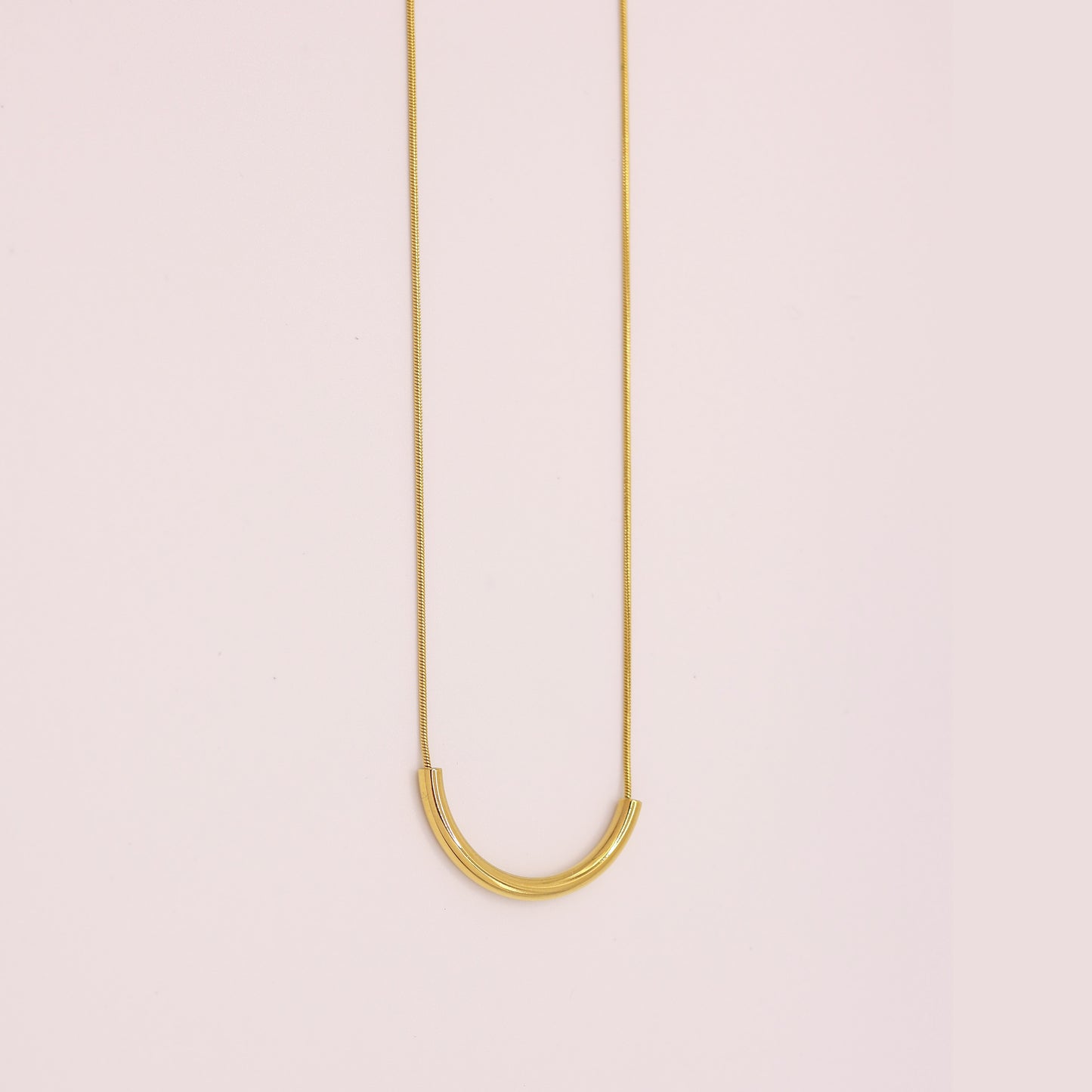 Gold plated smile necklace