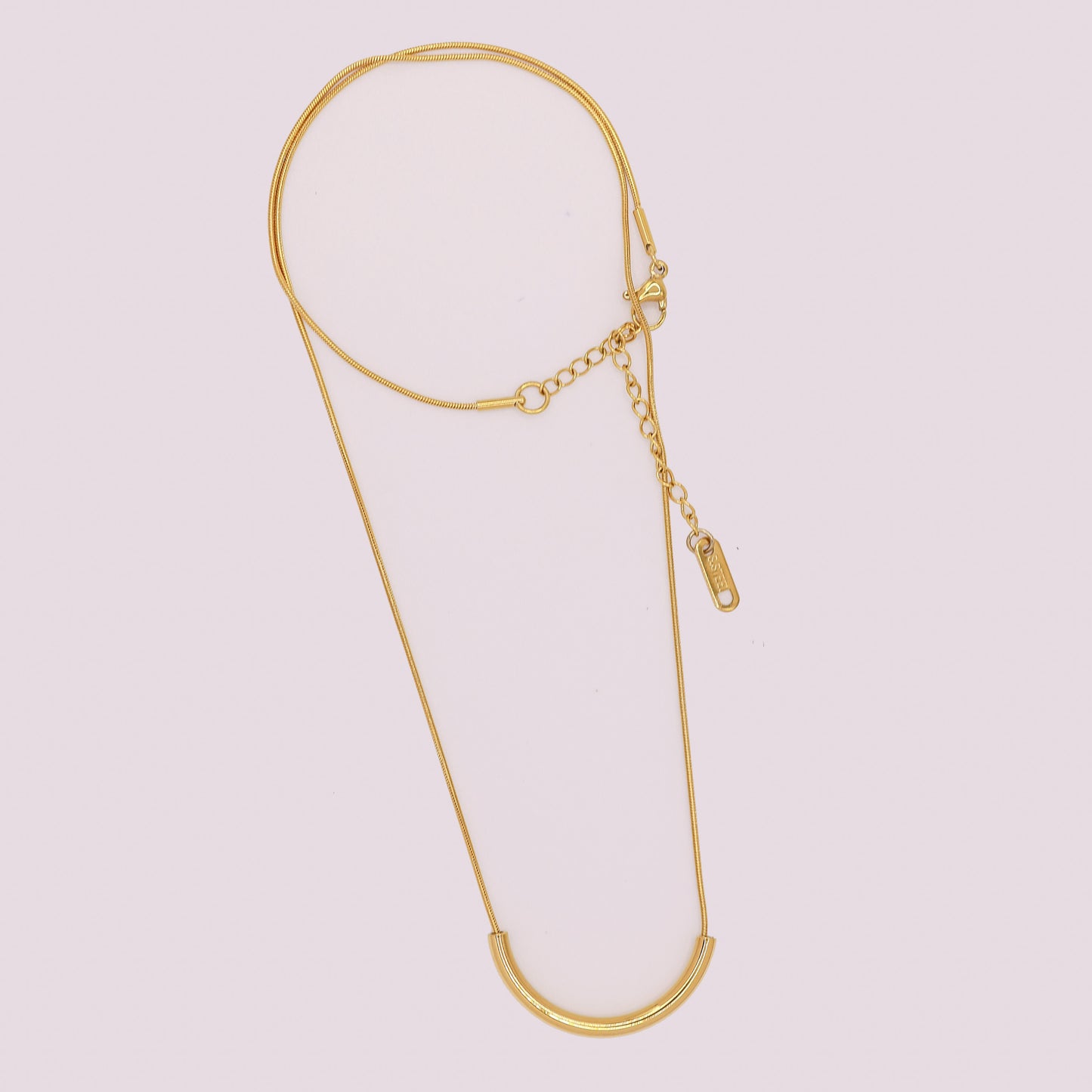 Gold plated smile necklace