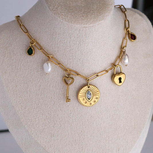 Heartlock Charm Necklace