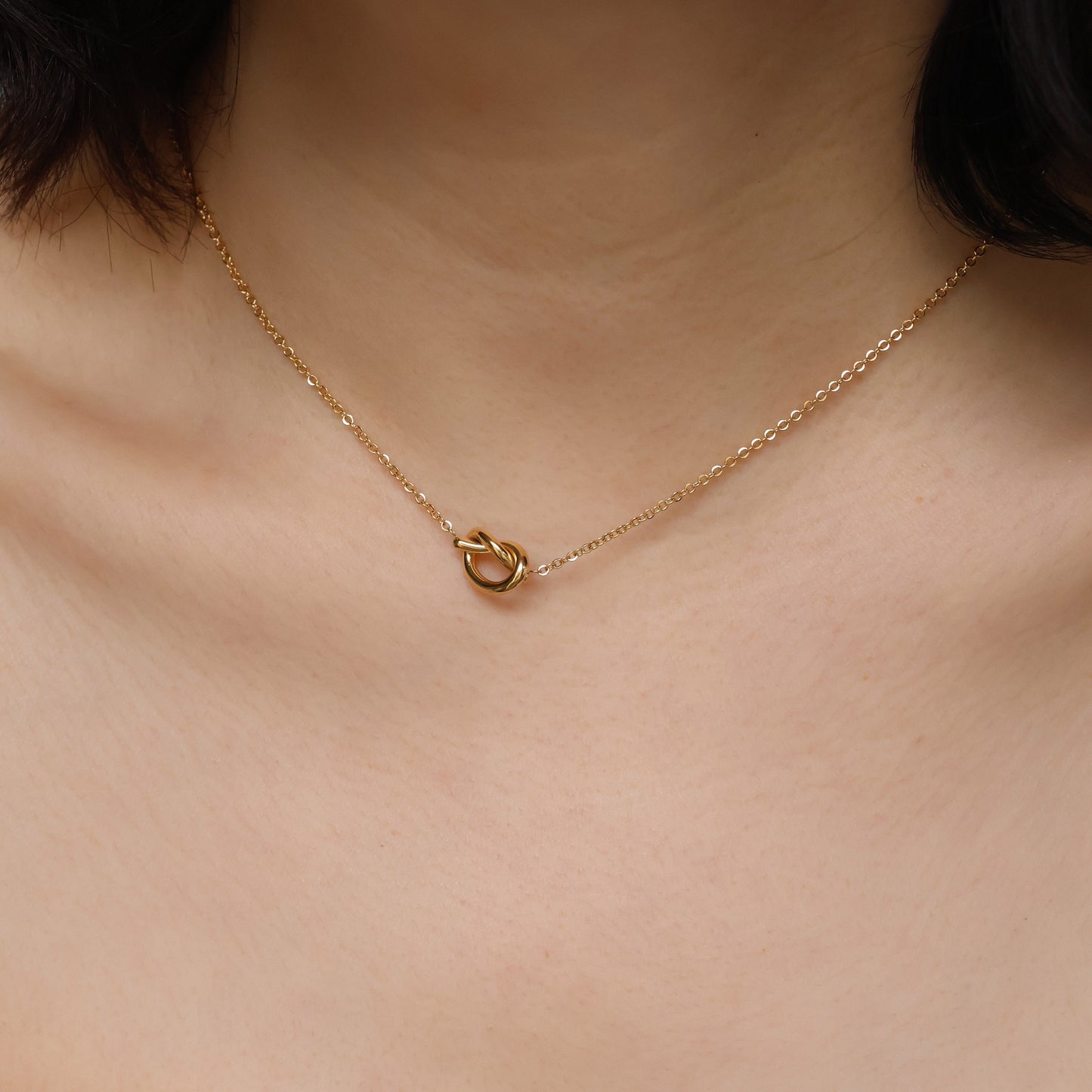 Gold plated infinity necklace minimalist design