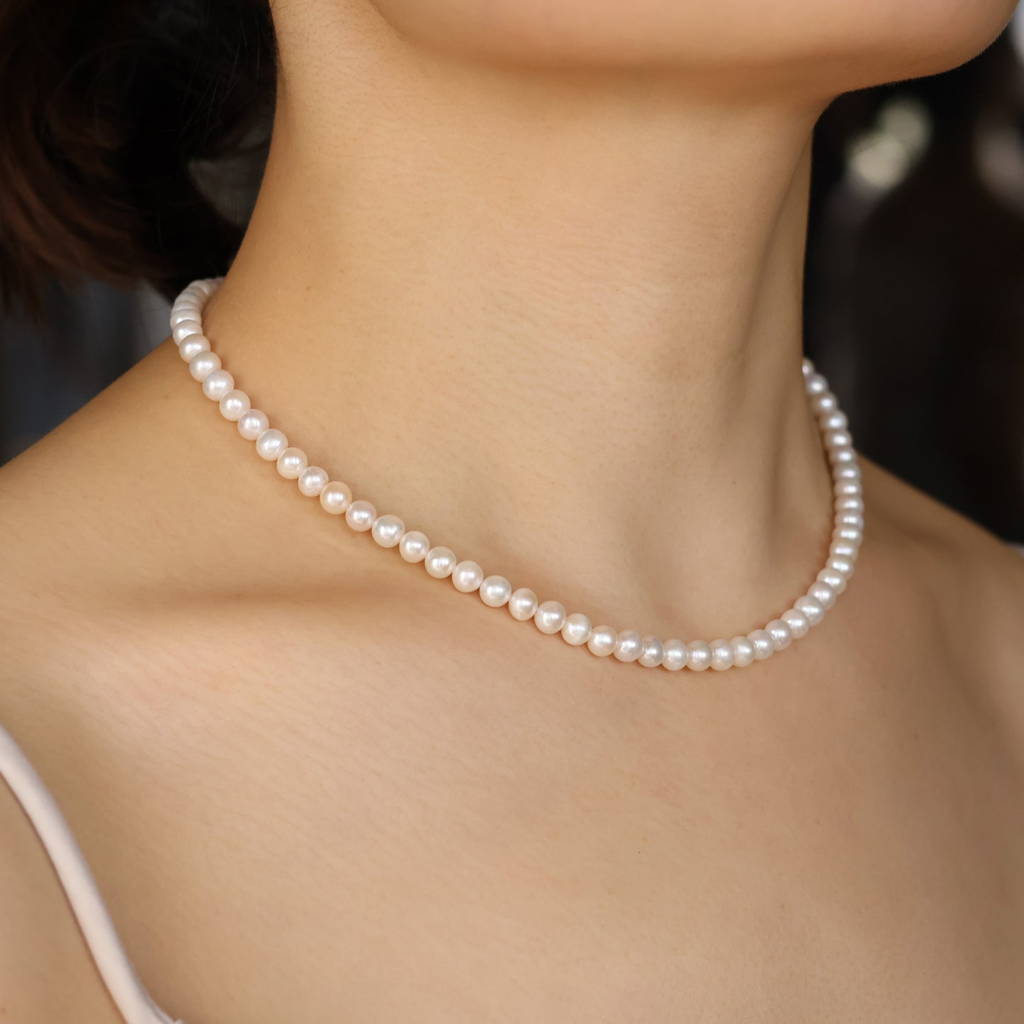 Rosie classic pearl necklace handmade