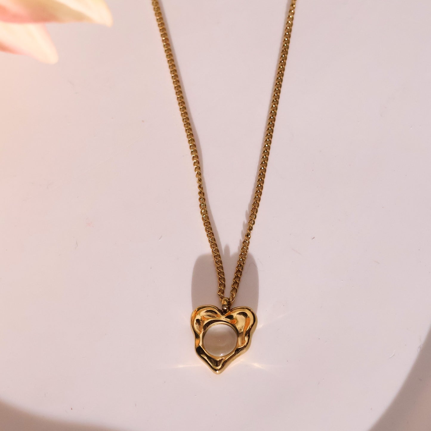 Valentine necklace amour gold plated