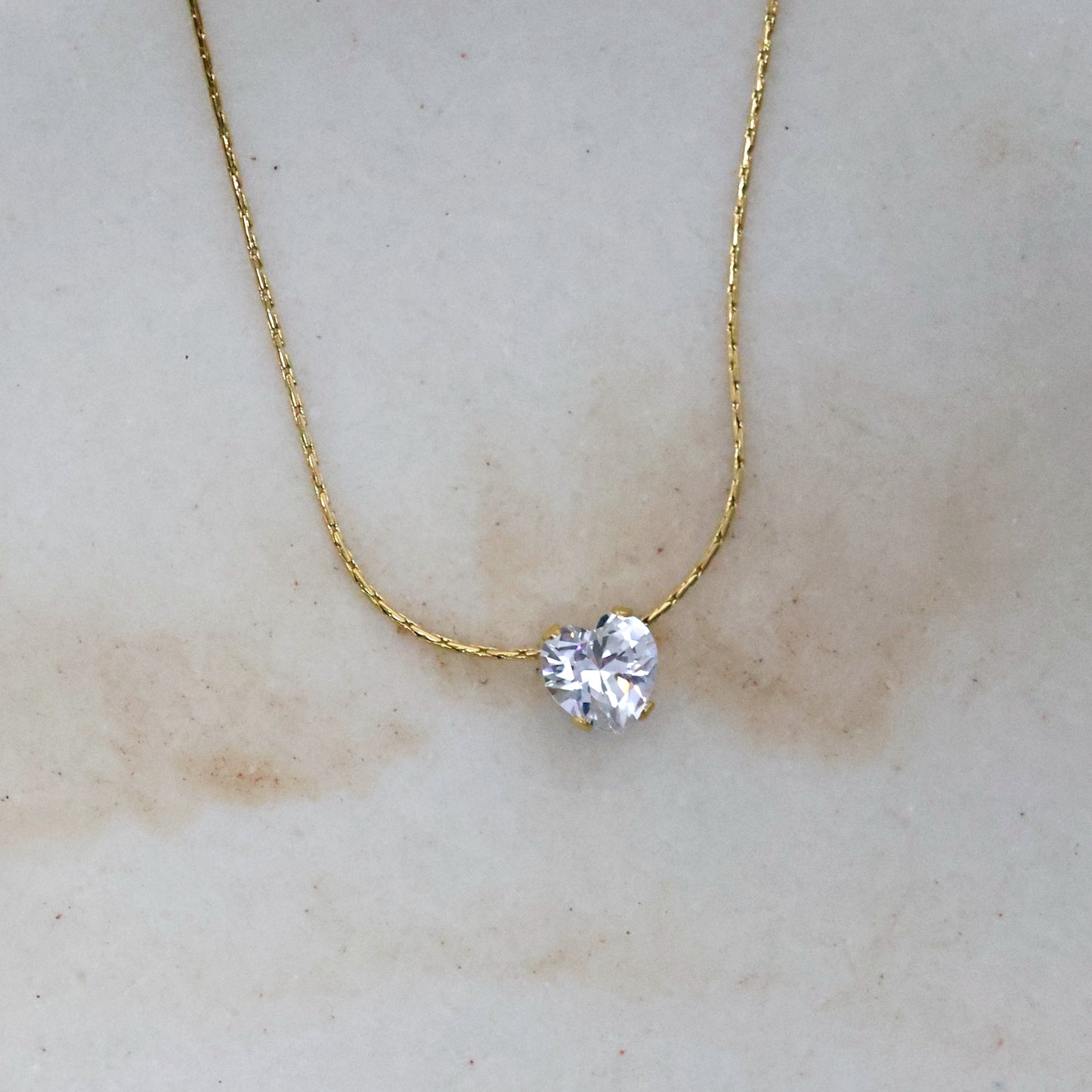 Sparkle Heart Gold Plated necklace