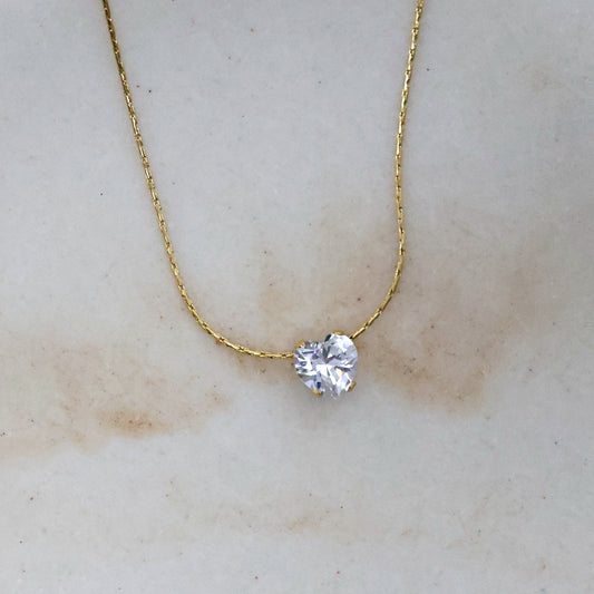 Sparkle Heart Gold Plated necklace