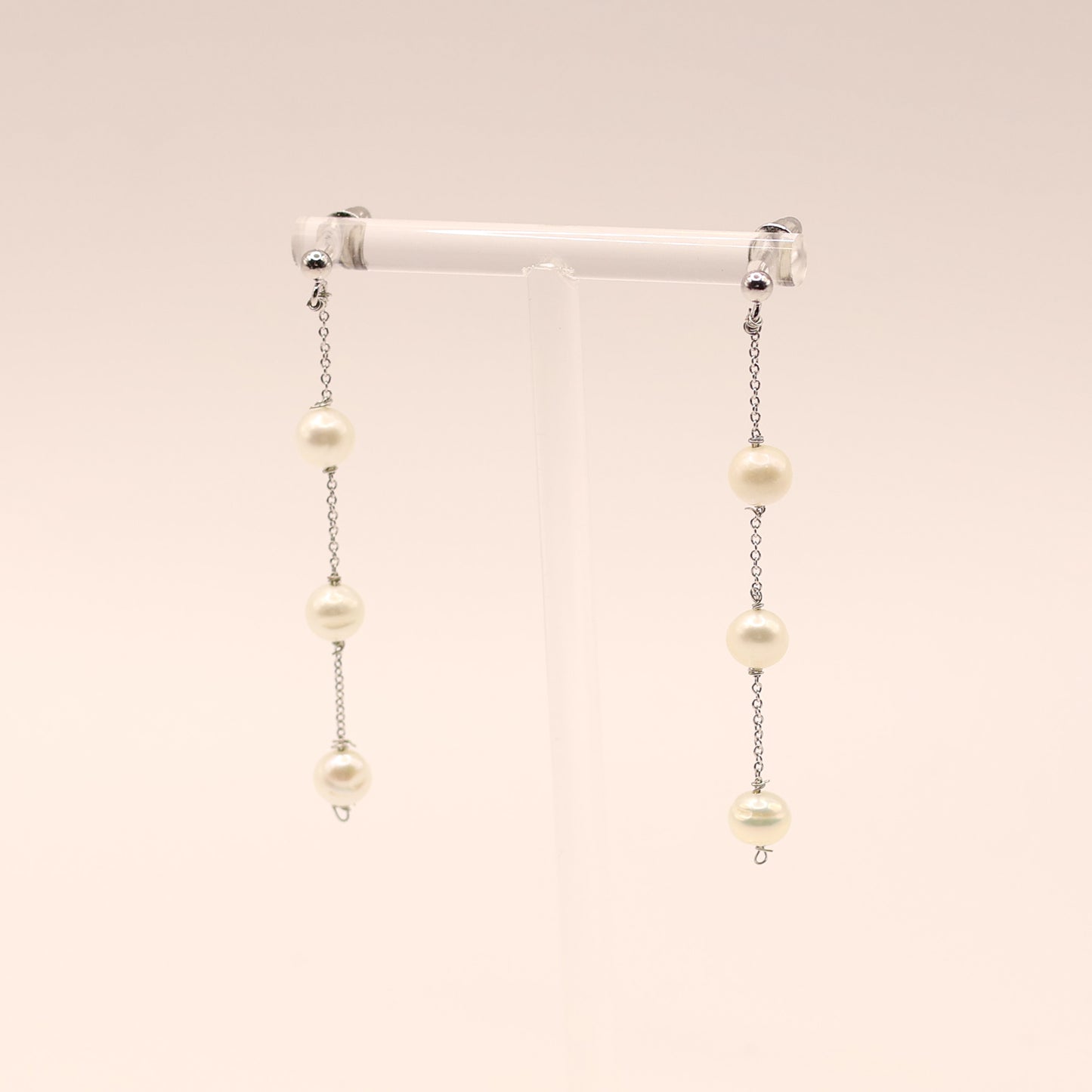Phoebe floating pearl earrings