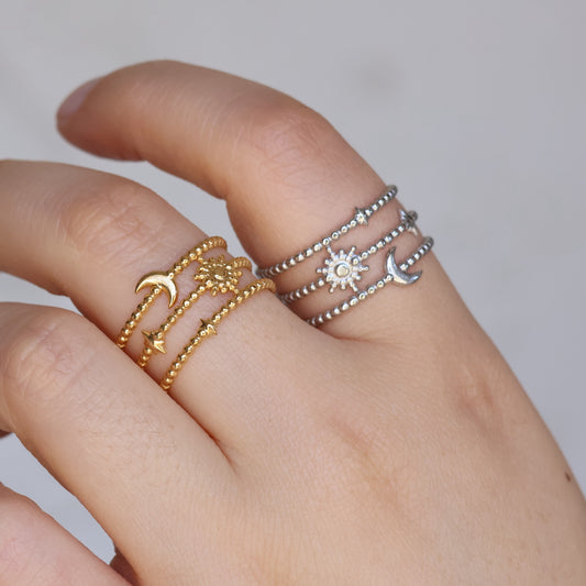 Lyra gold plated open ring