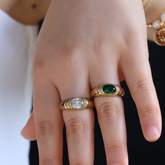 Luxe Zircon Dome Ring