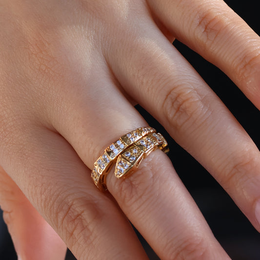 Snake zircon open ring