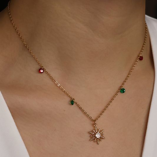 Snowflake ❄️Gold Plated Christmas🎄 Necklace