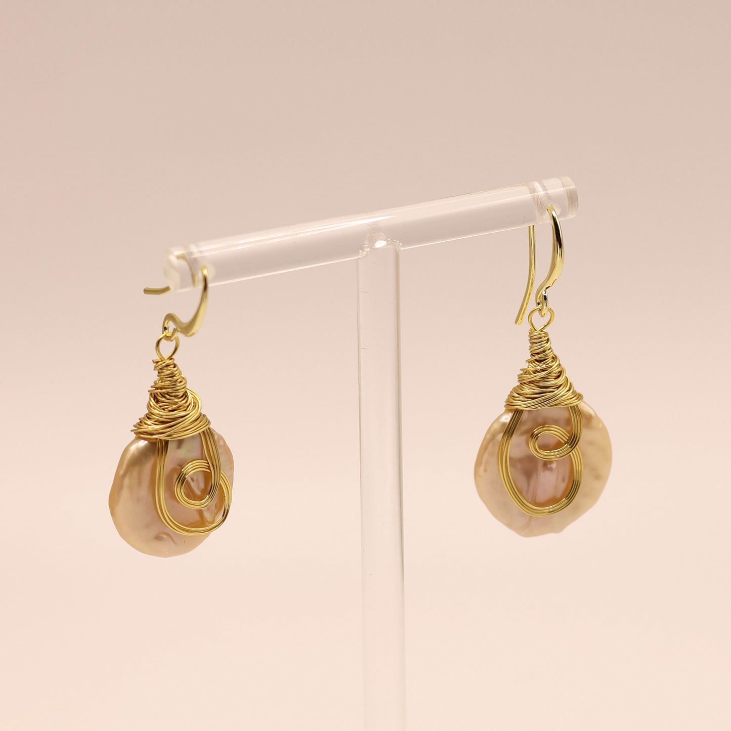 Tara baroque pearl earrings handmade