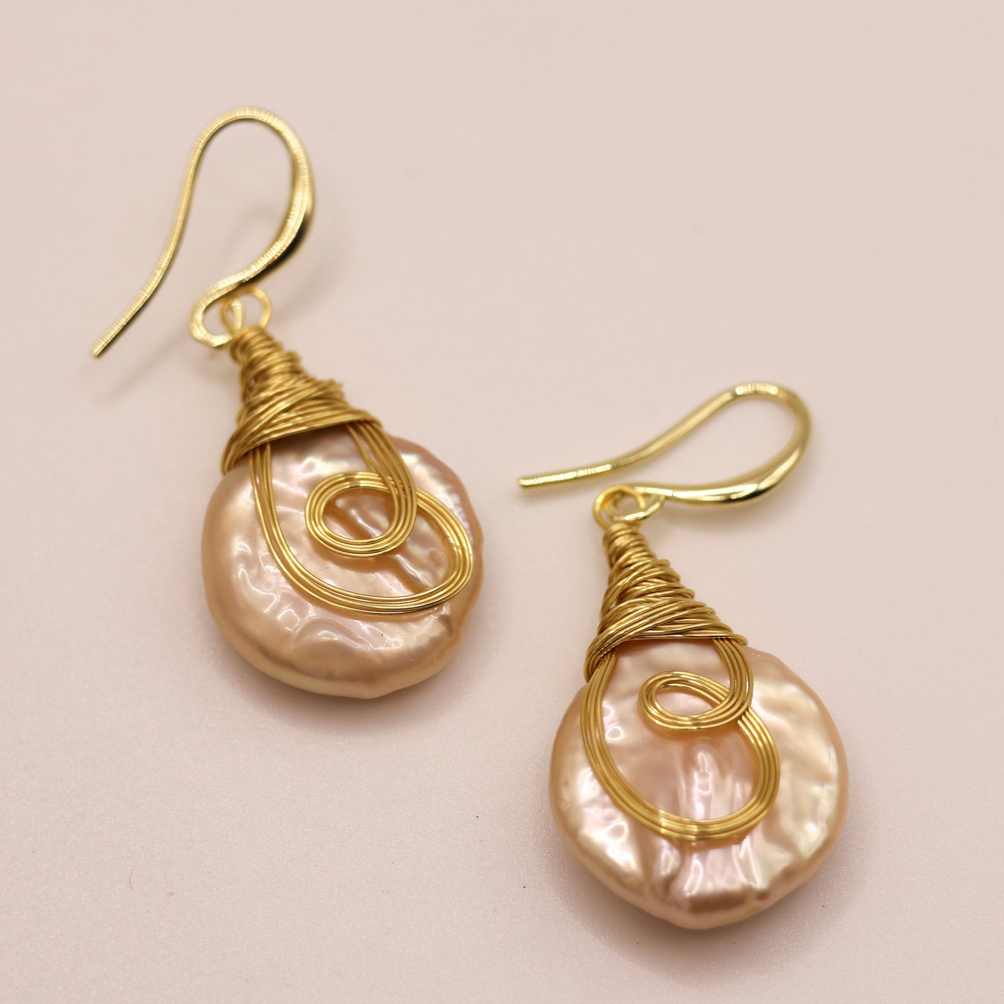 Tara baroque pearl earrings handmade