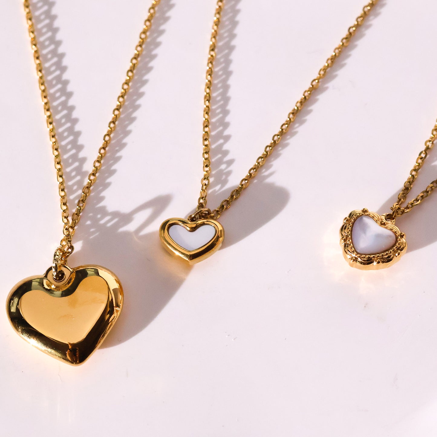 Valentine necklace sweetheart gold plated