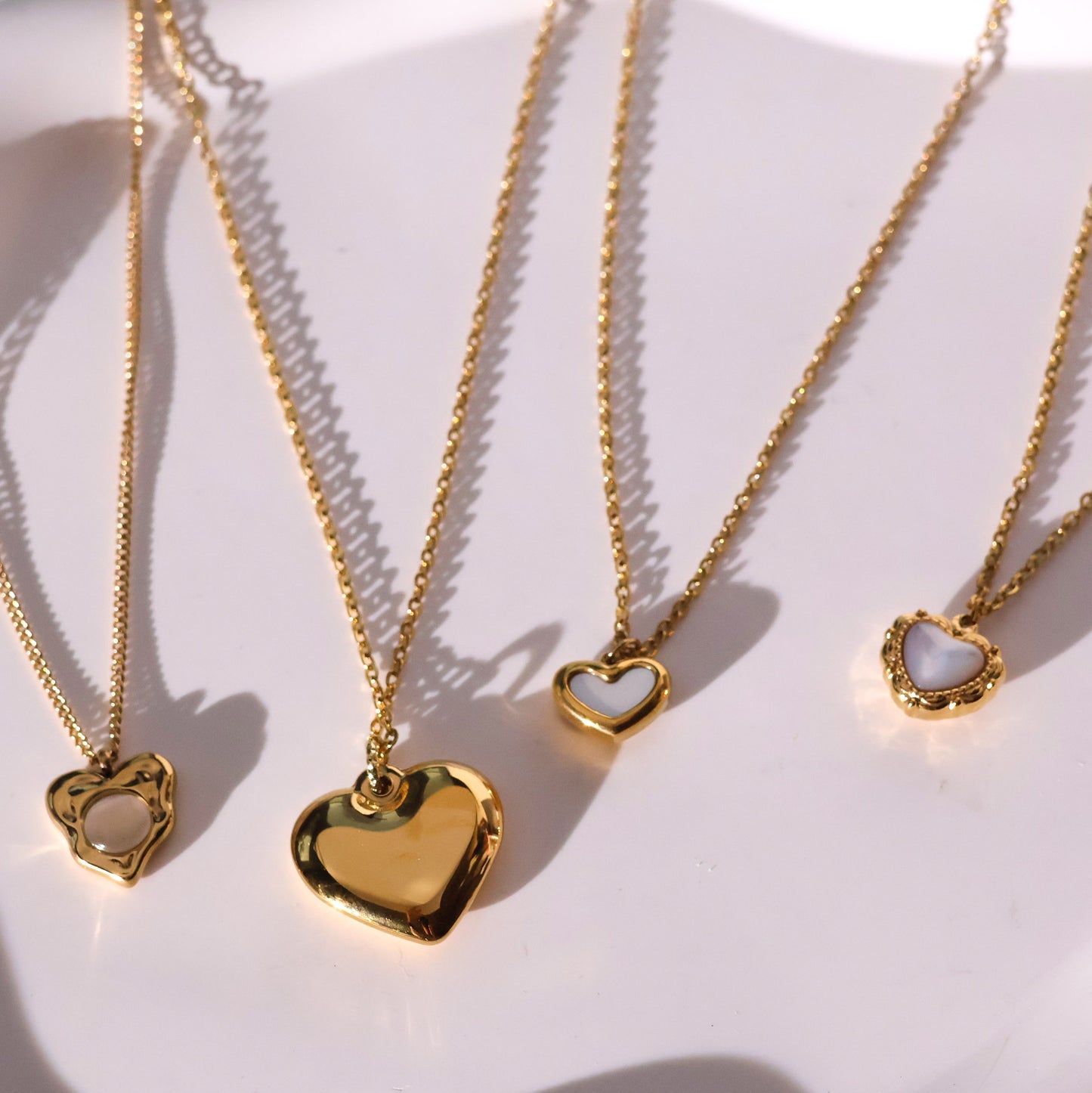 Valentine necklace amour gold plated