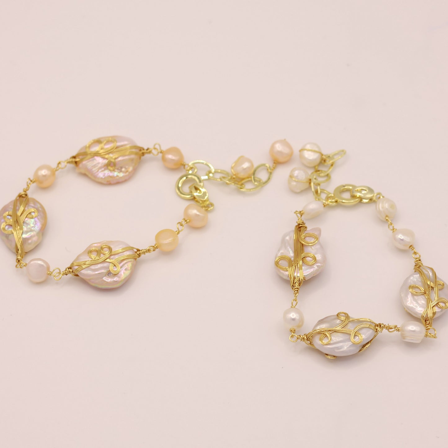 Teardrop baroque pearl bracelet