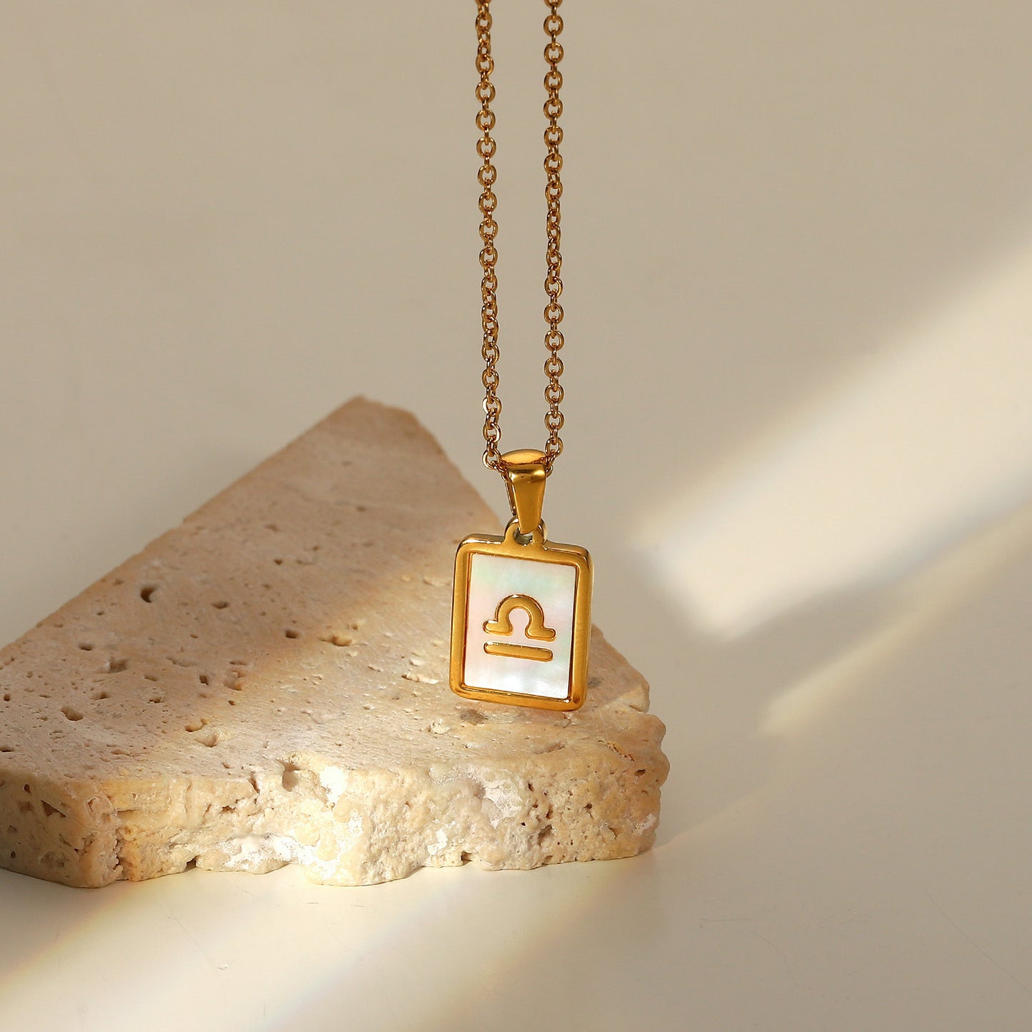 Zodiac Sign charm 18k gold plated necklace