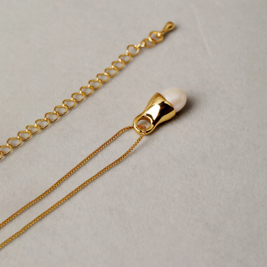 Lucia 18k gold plated Pearl necklace