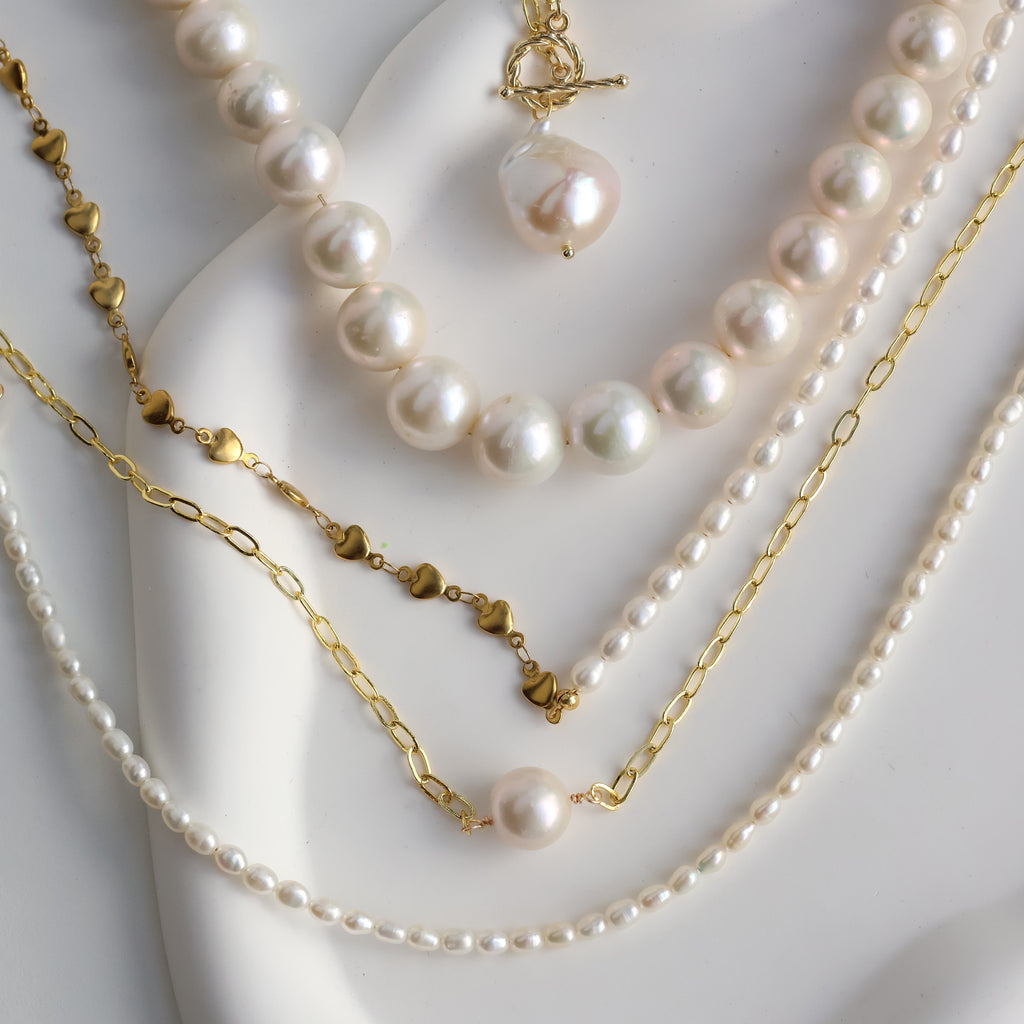 Classic pearl necklace 12-14mm large pearls