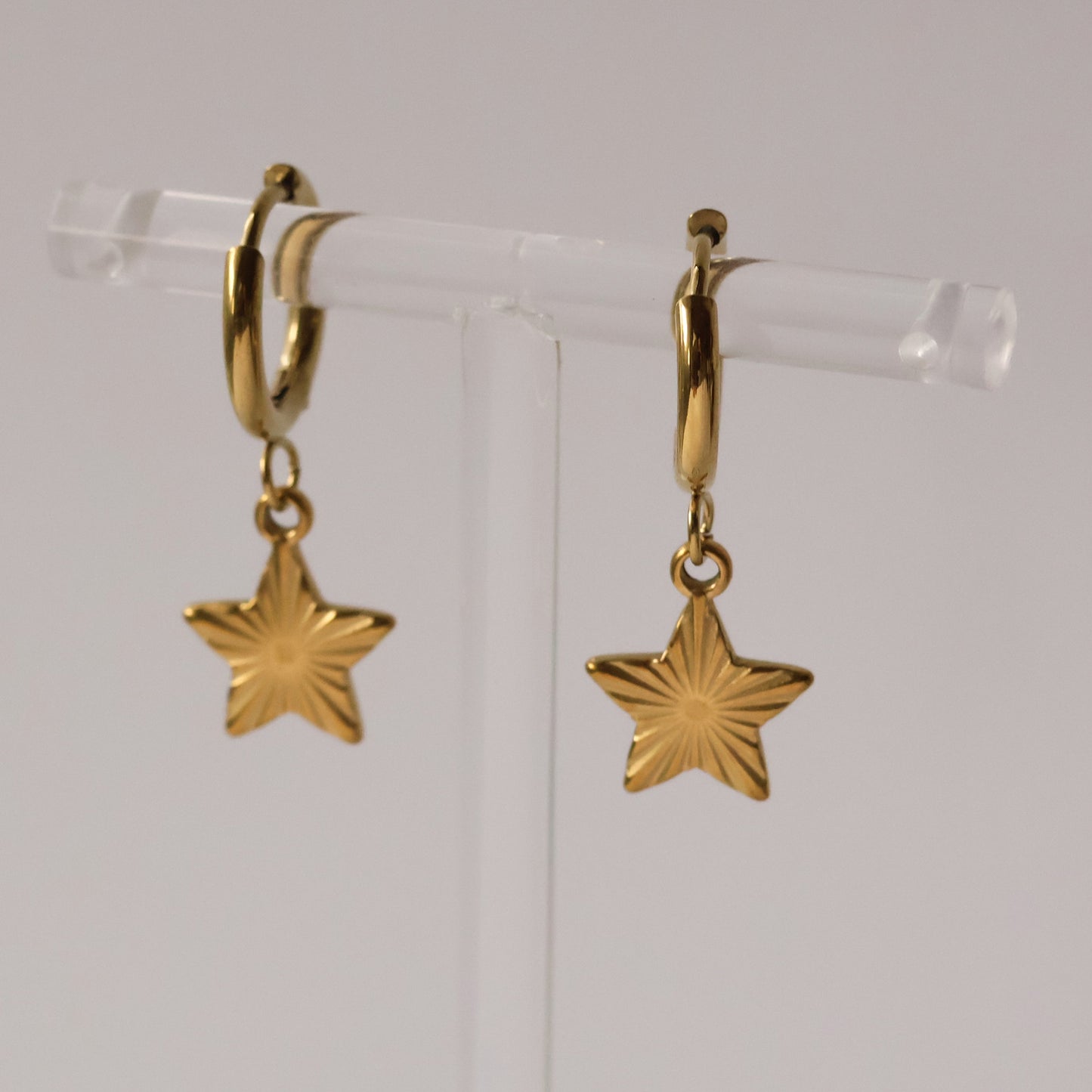 Astra Gold plated huggie hoops water resistant