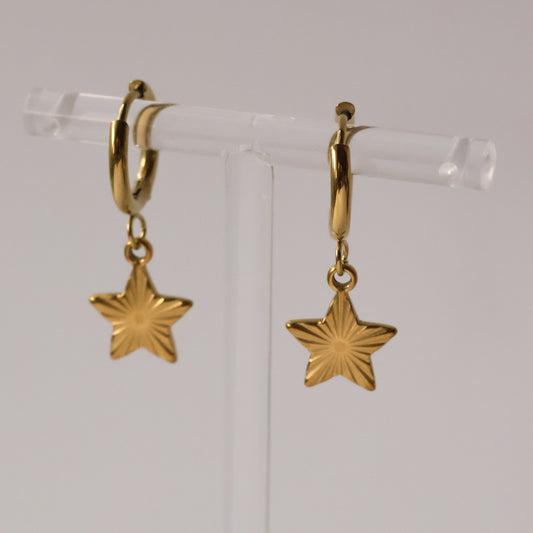 Astra Gold plated huggie hoops water resistant