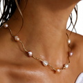 Aurelie natural pearl necklace