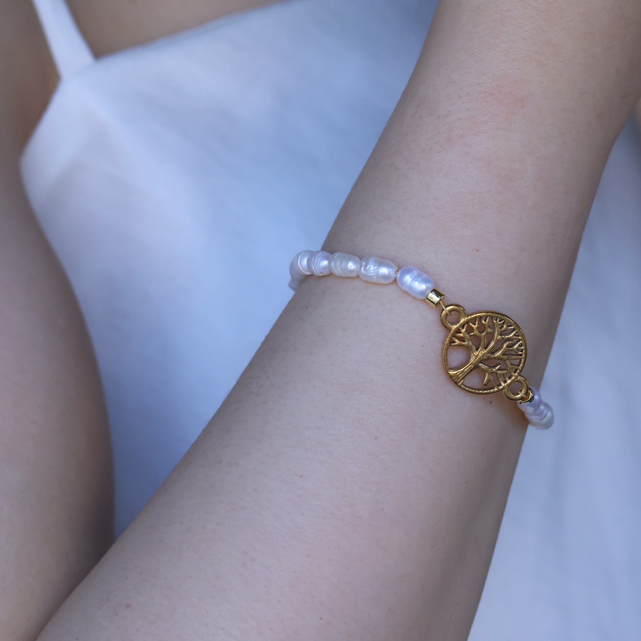 Tree of Life Pearl Bracelet