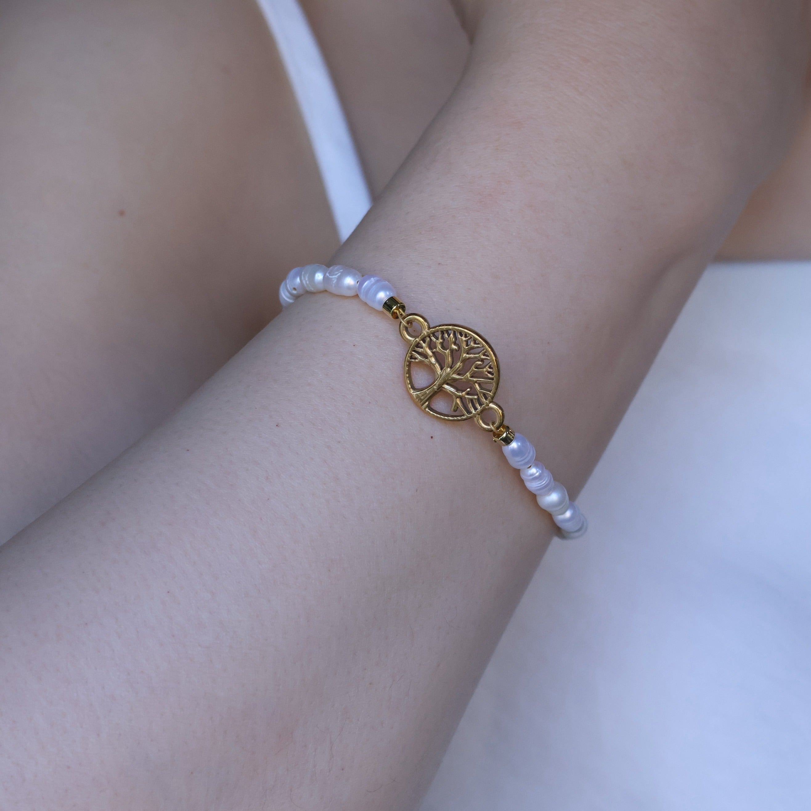 Tree of Life Pearl Bracelet