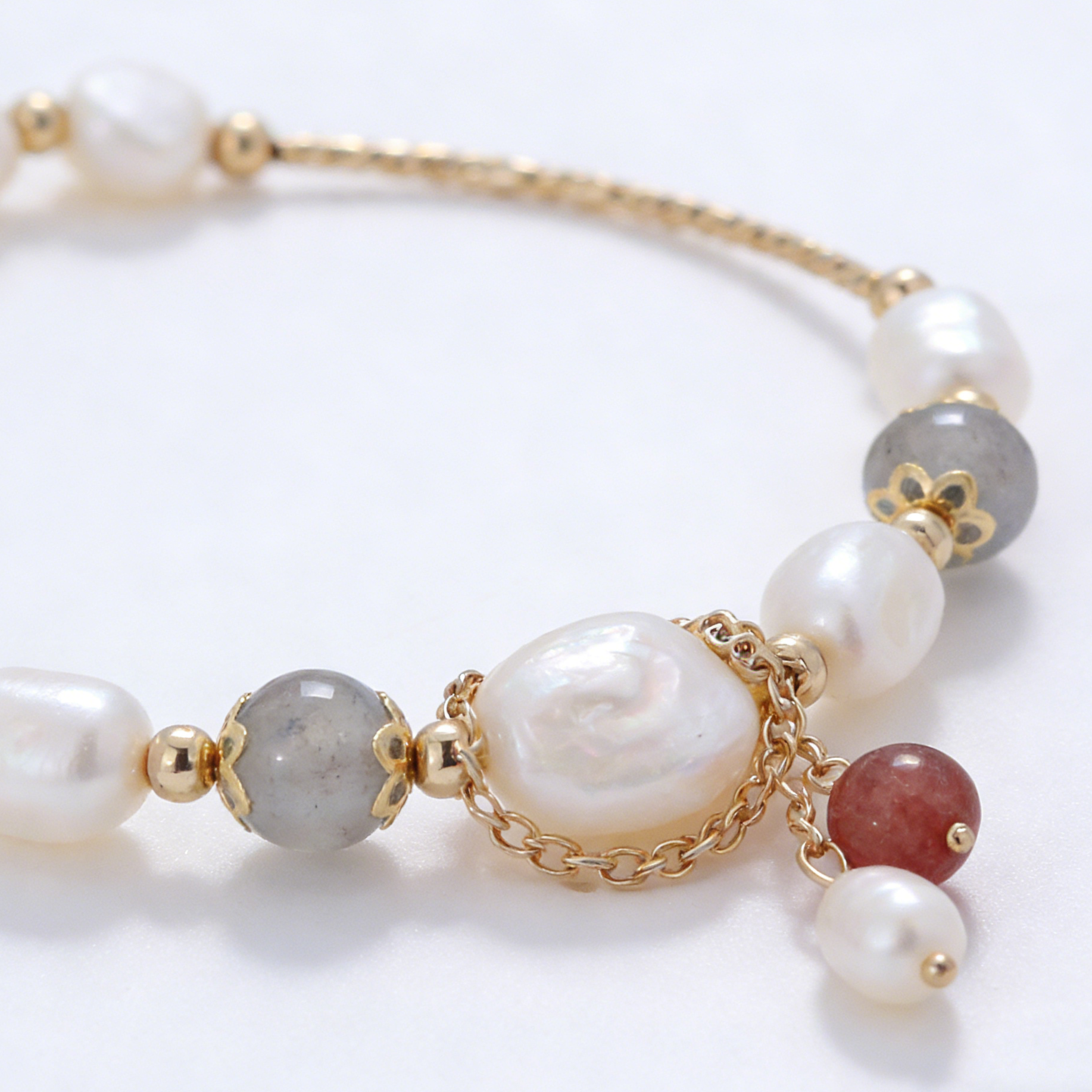 Celeste Pearl & Quartz Bracelet