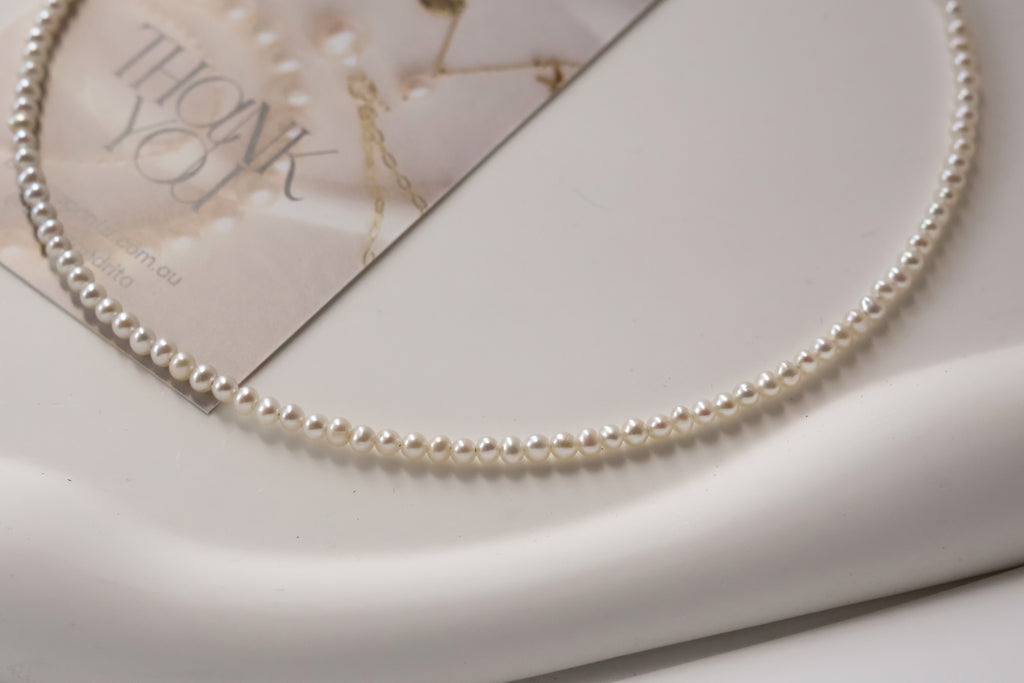 Baby pearl necklace freshwater pearl
