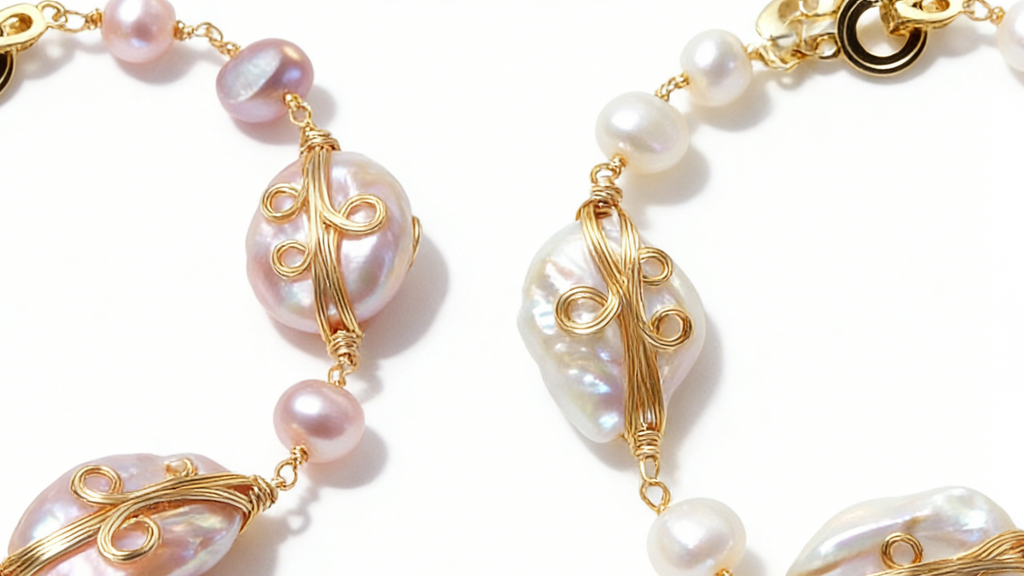 Teardrop baroque pearl bracelet