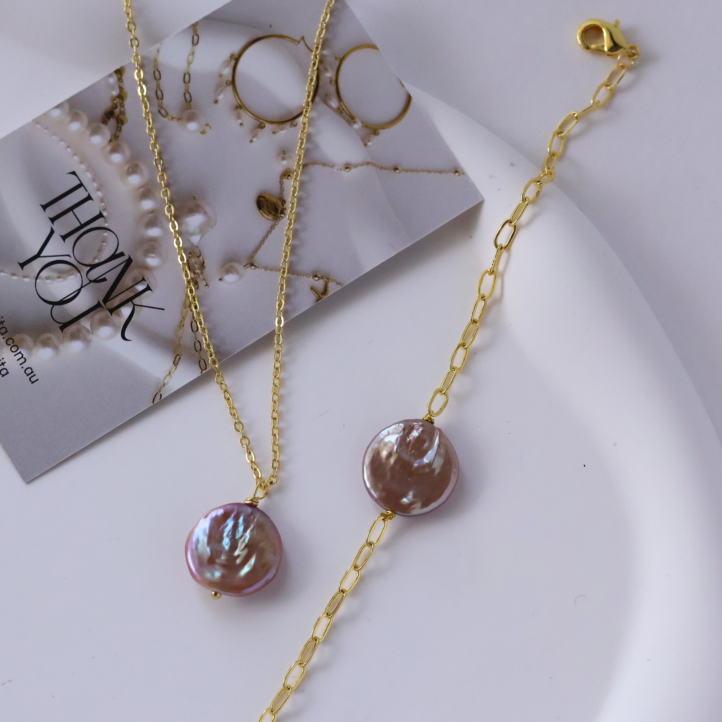 Purple Button baroque pearl necklace