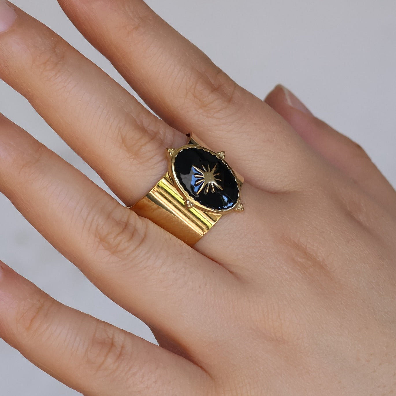 Celestial Star Gold Plated Ring