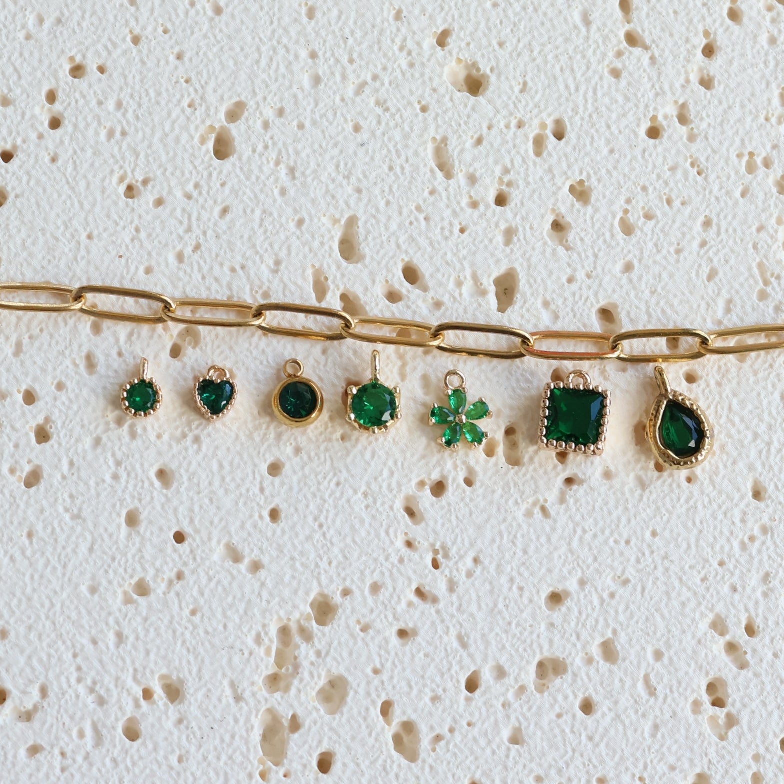 May Birthstone Charm Collection – Emerald Radiance 💚✨